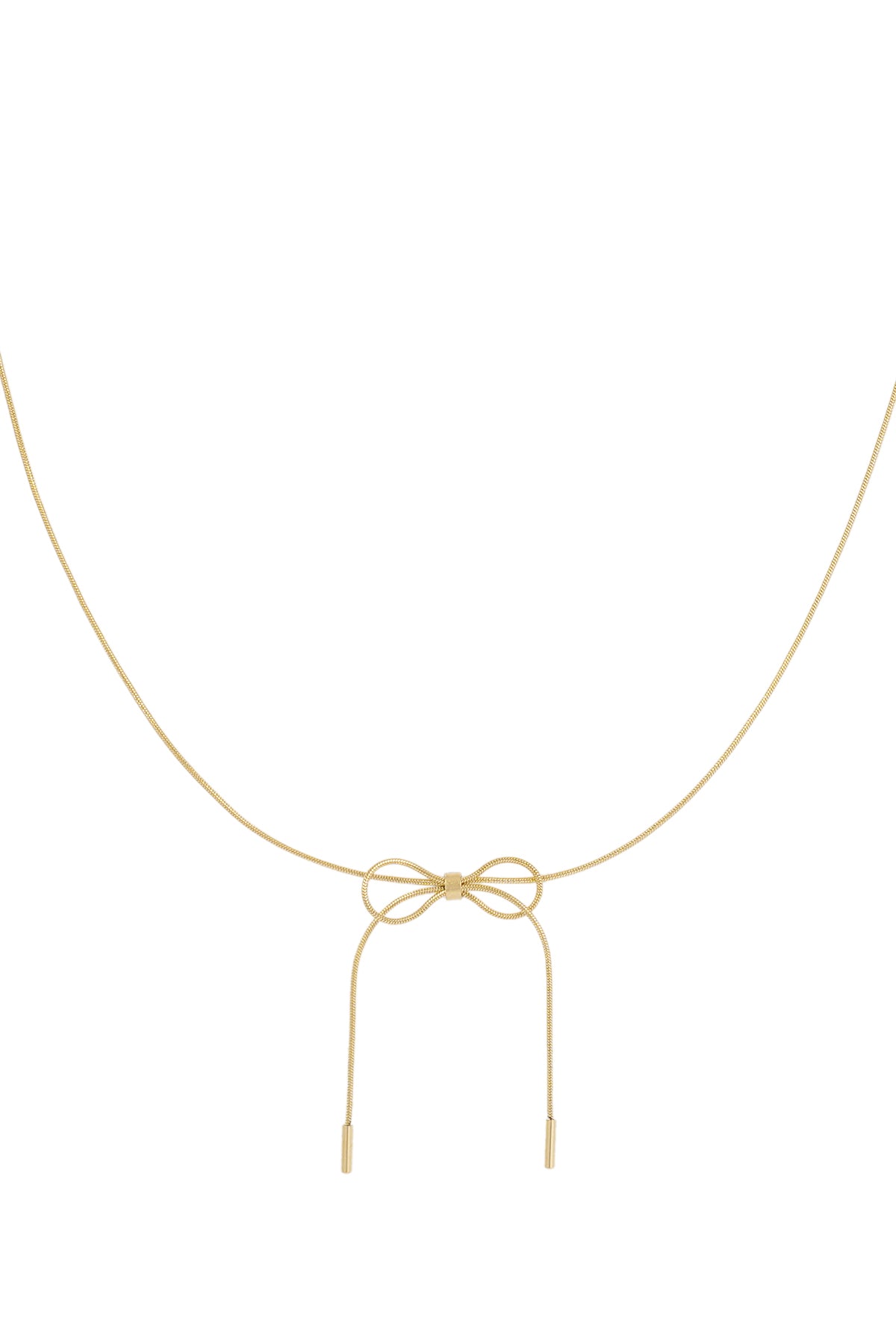 Bow Necklace Gold