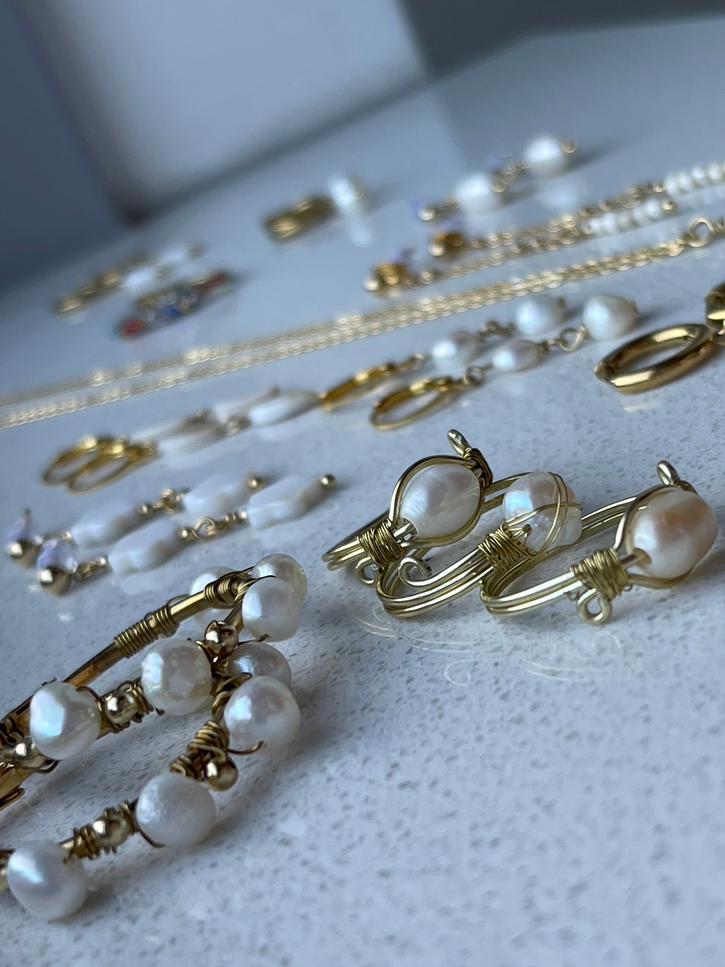 Pearl Hoops ❥