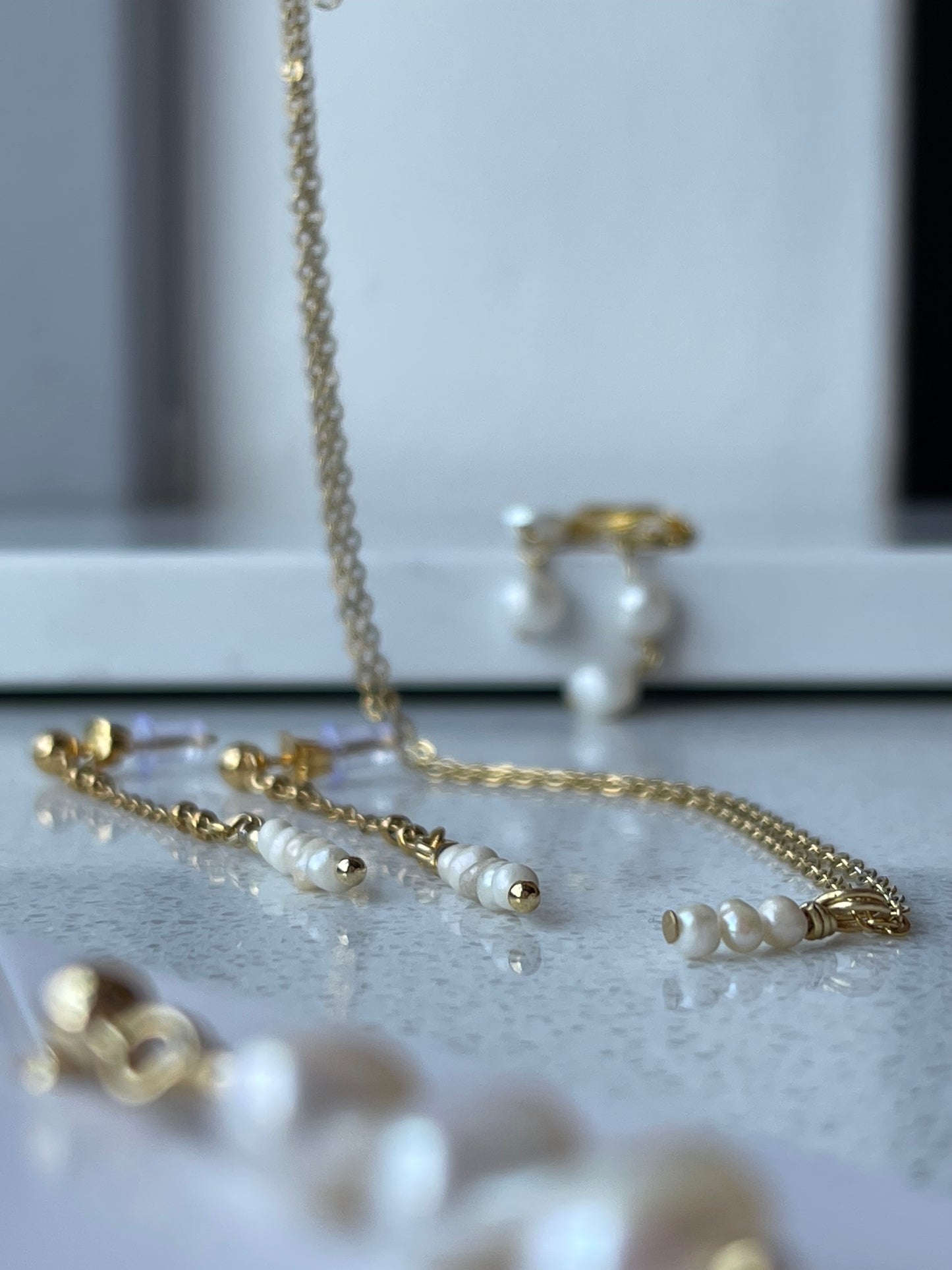 Chain hangers met zoetwaterpareltjes ♥