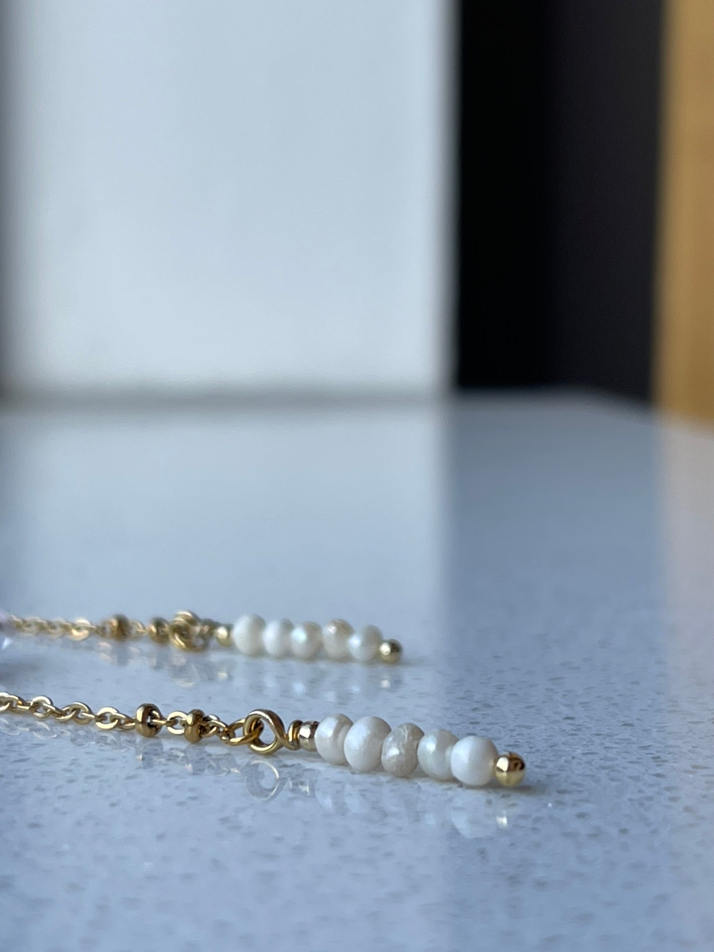 Chain hangers met zoetwaterpareltjes ♥