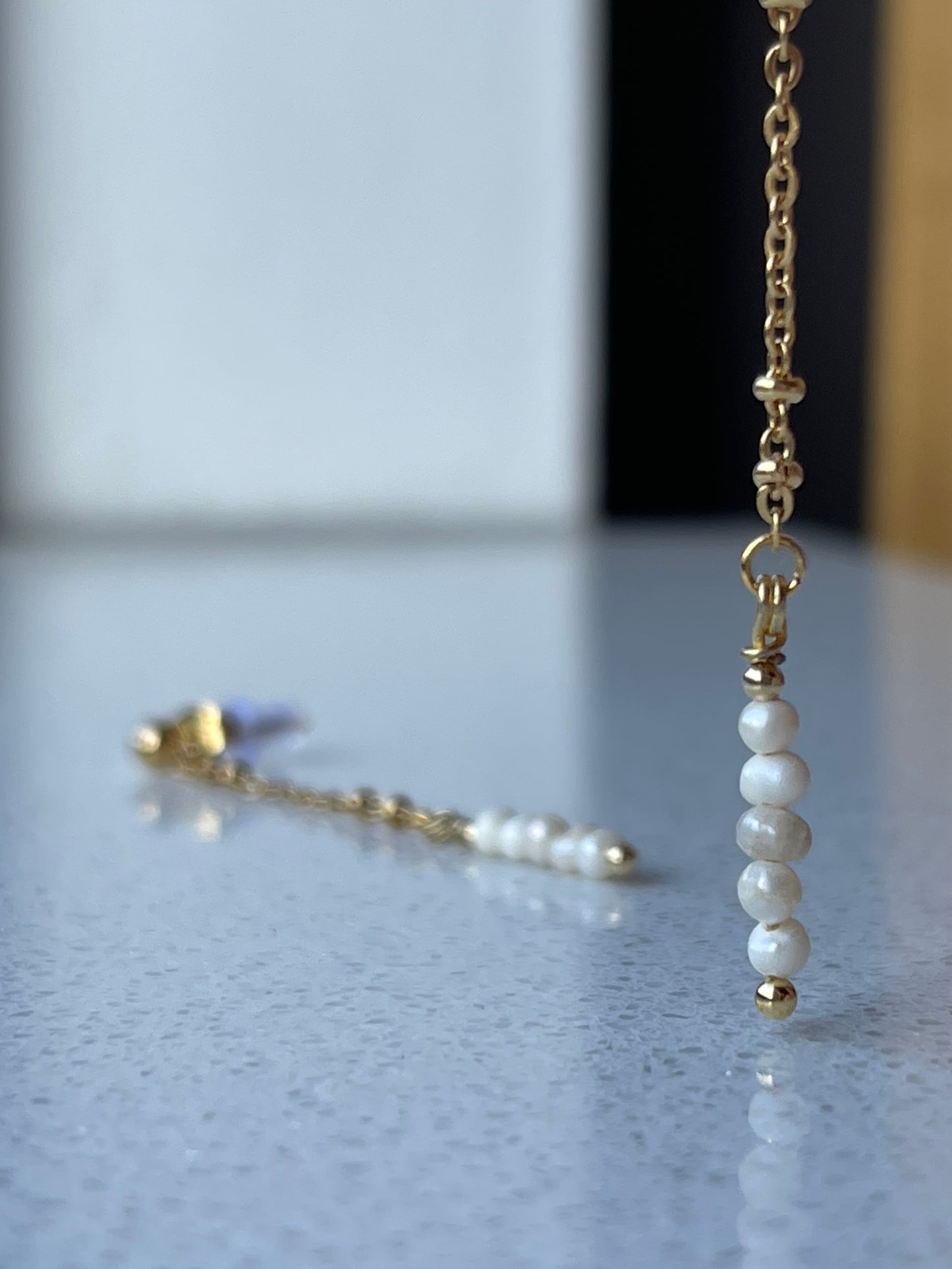 Chain hangers met zoetwaterpareltjes ♥