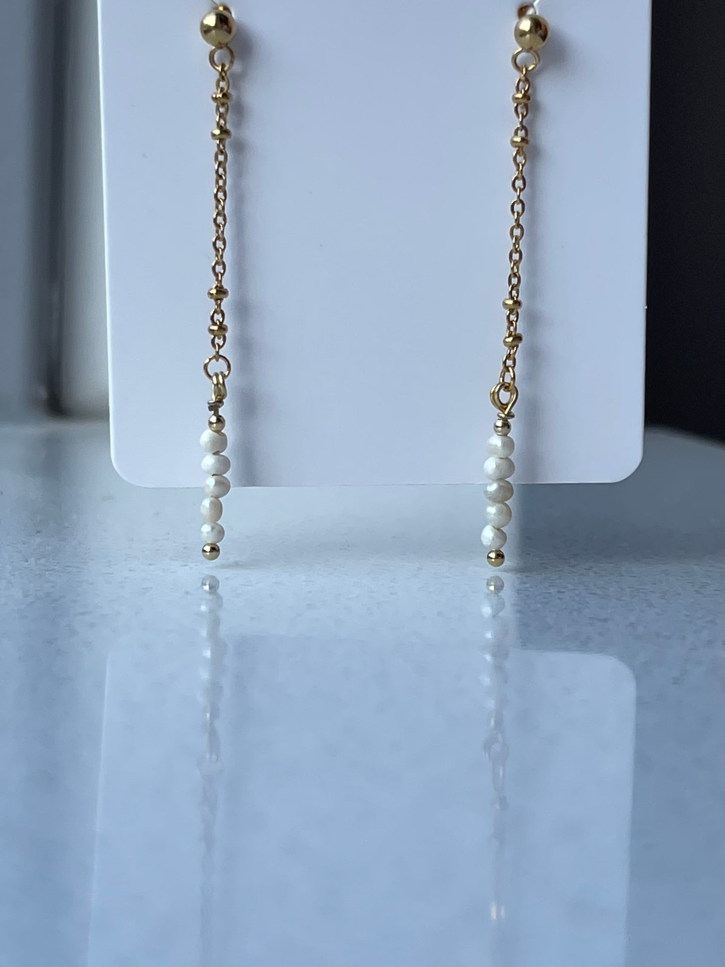 Chain hangers met zoetwaterpareltjes ♥