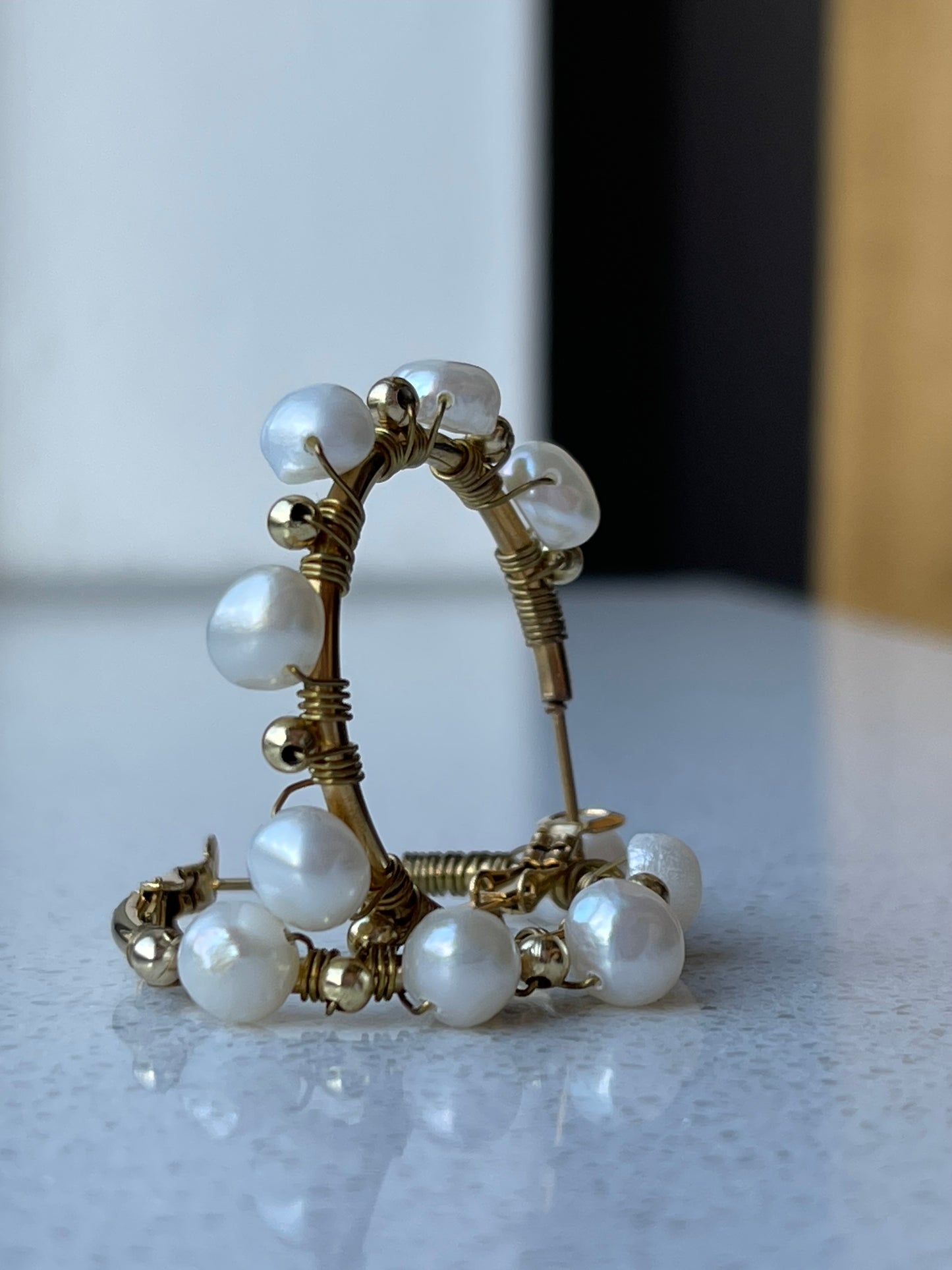 Pearl Hoops ❥