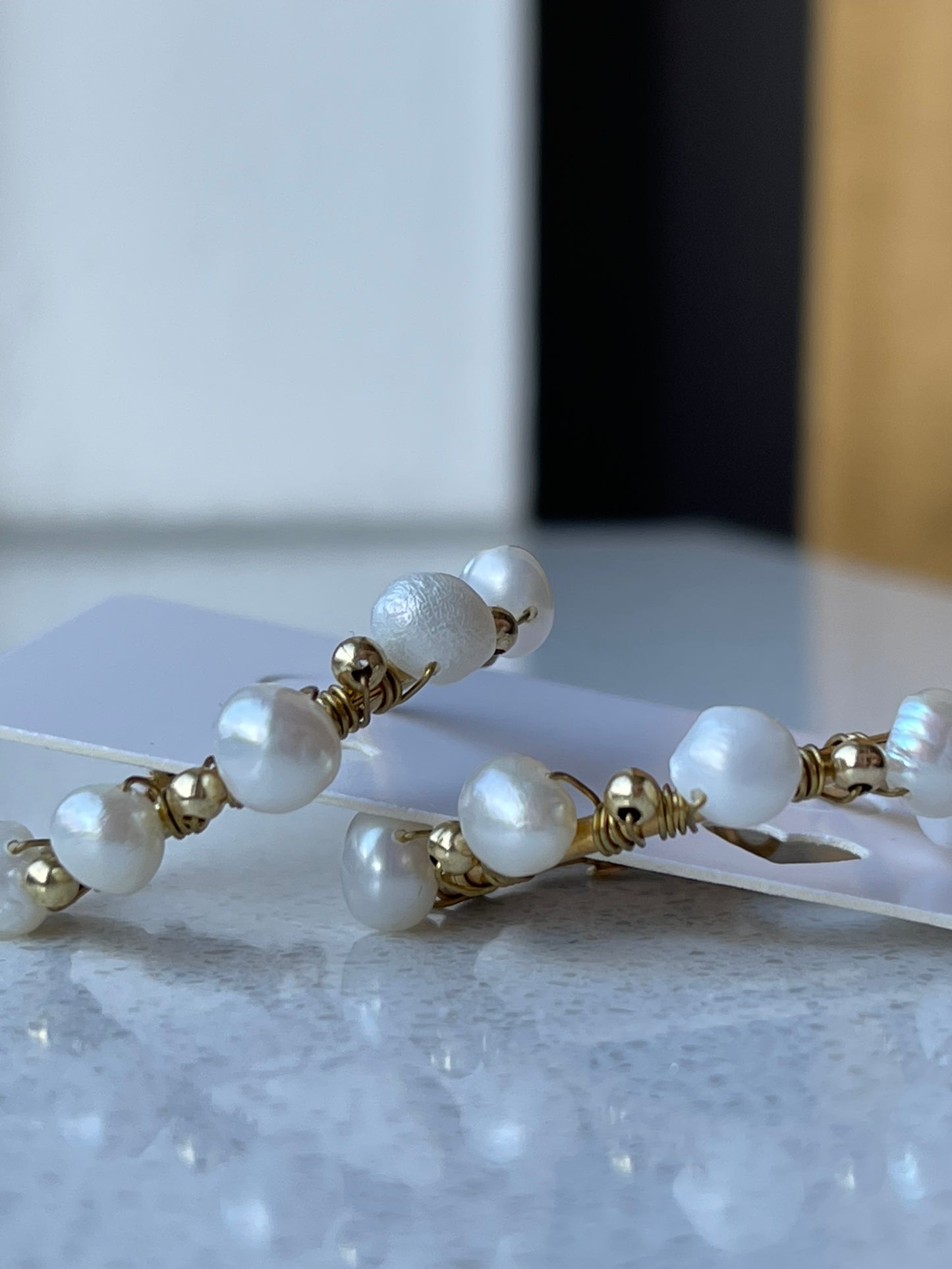 Pearl Hoops ❥