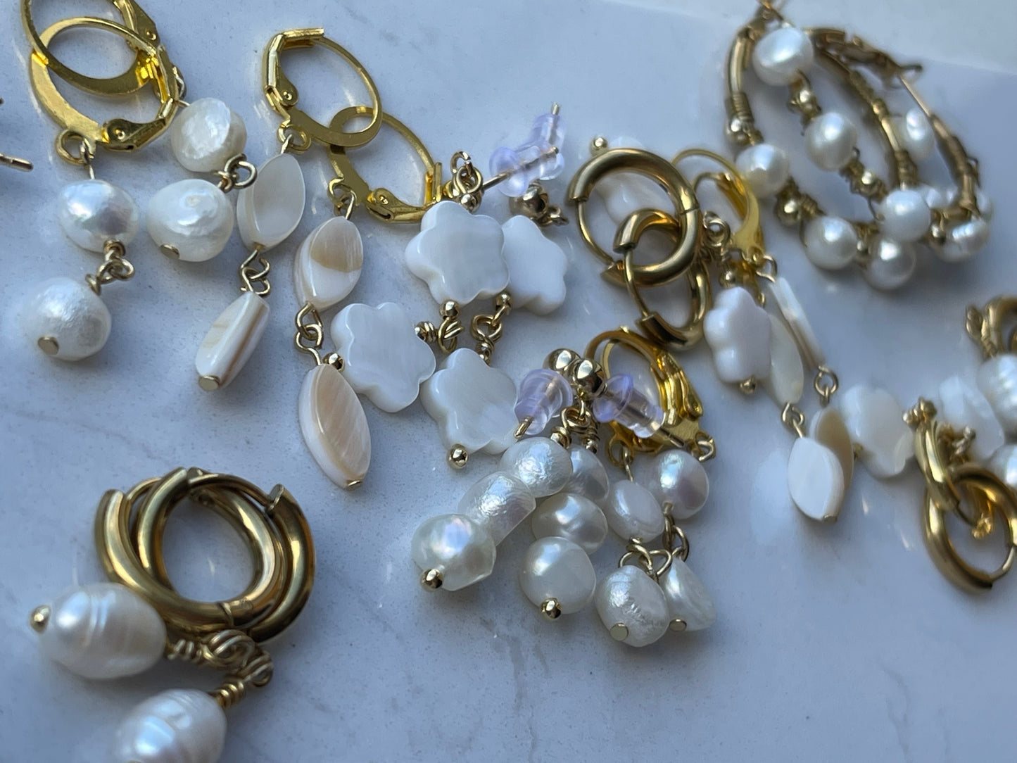 Pearl Hoops ❥