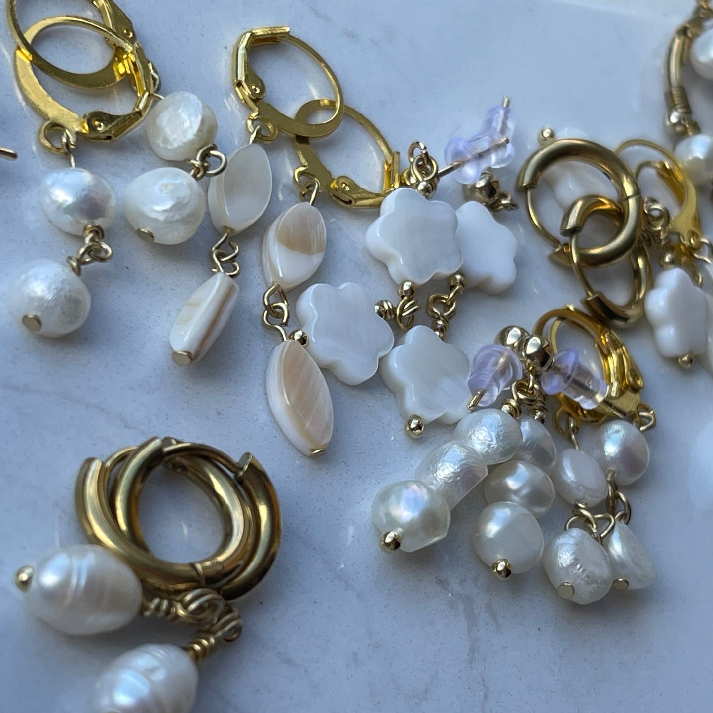 Pearl Hoops ❥