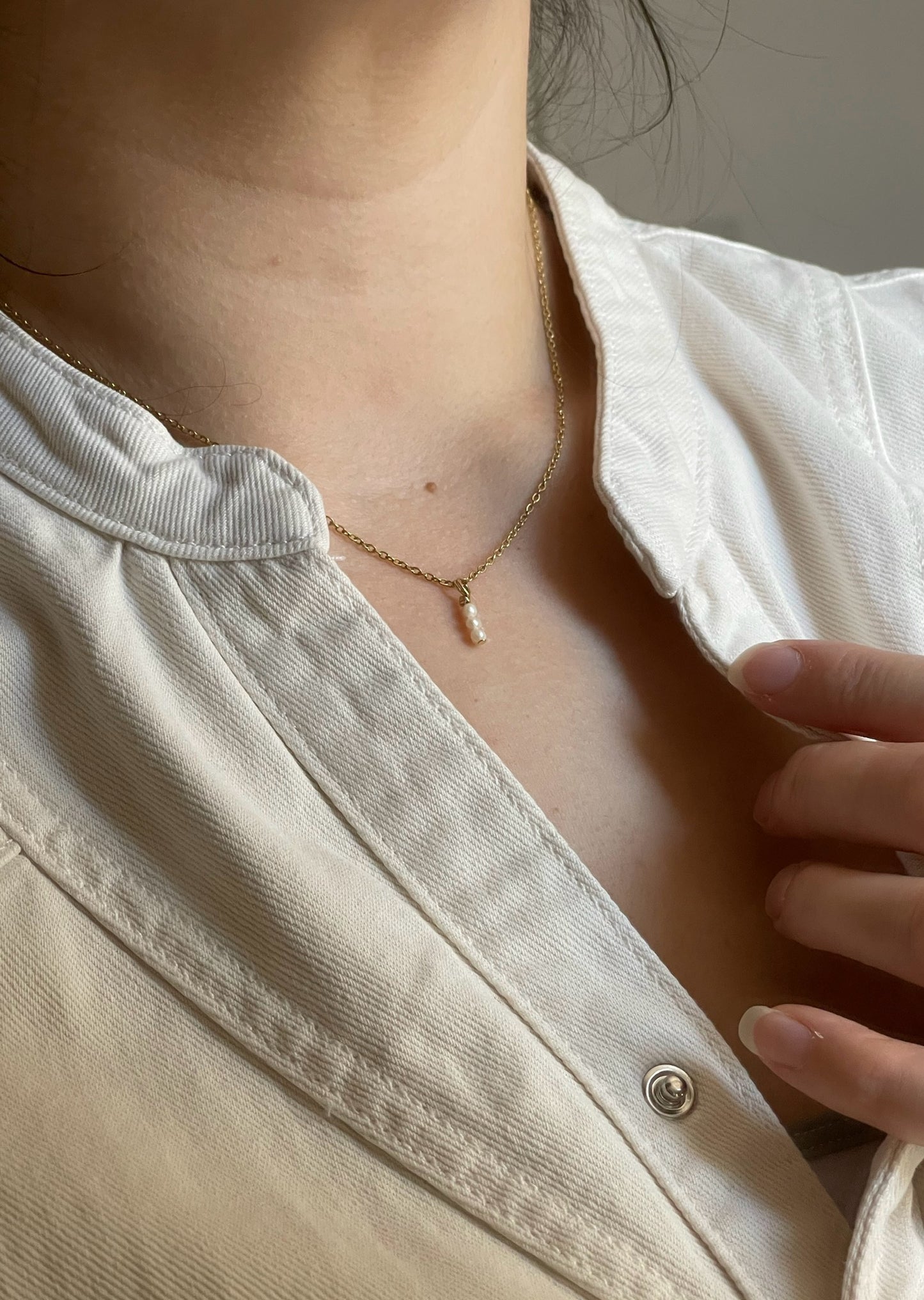Ketting met kleine zoetwaterparels ♥