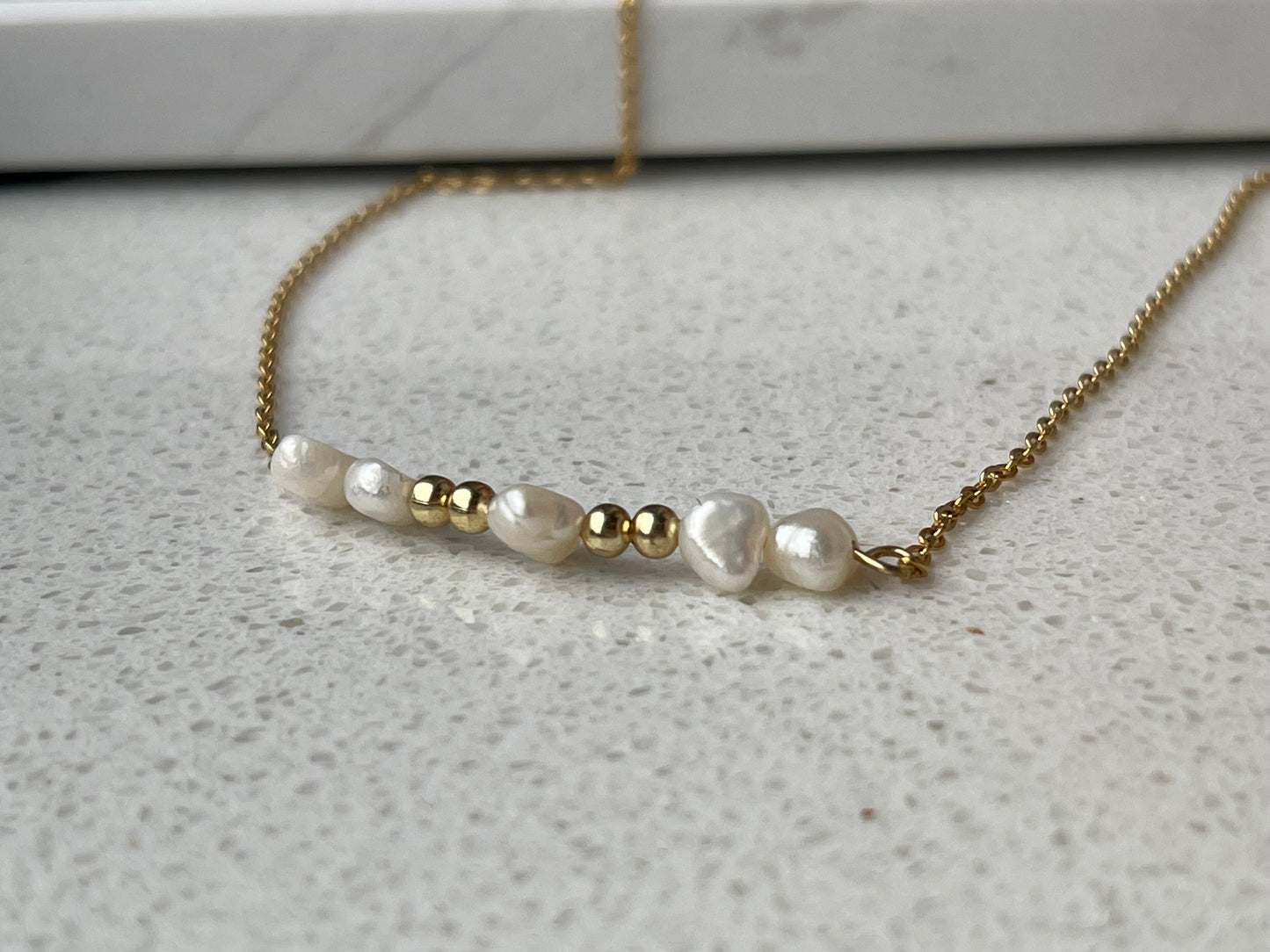 Ketting Parels met rvs kralen ♥