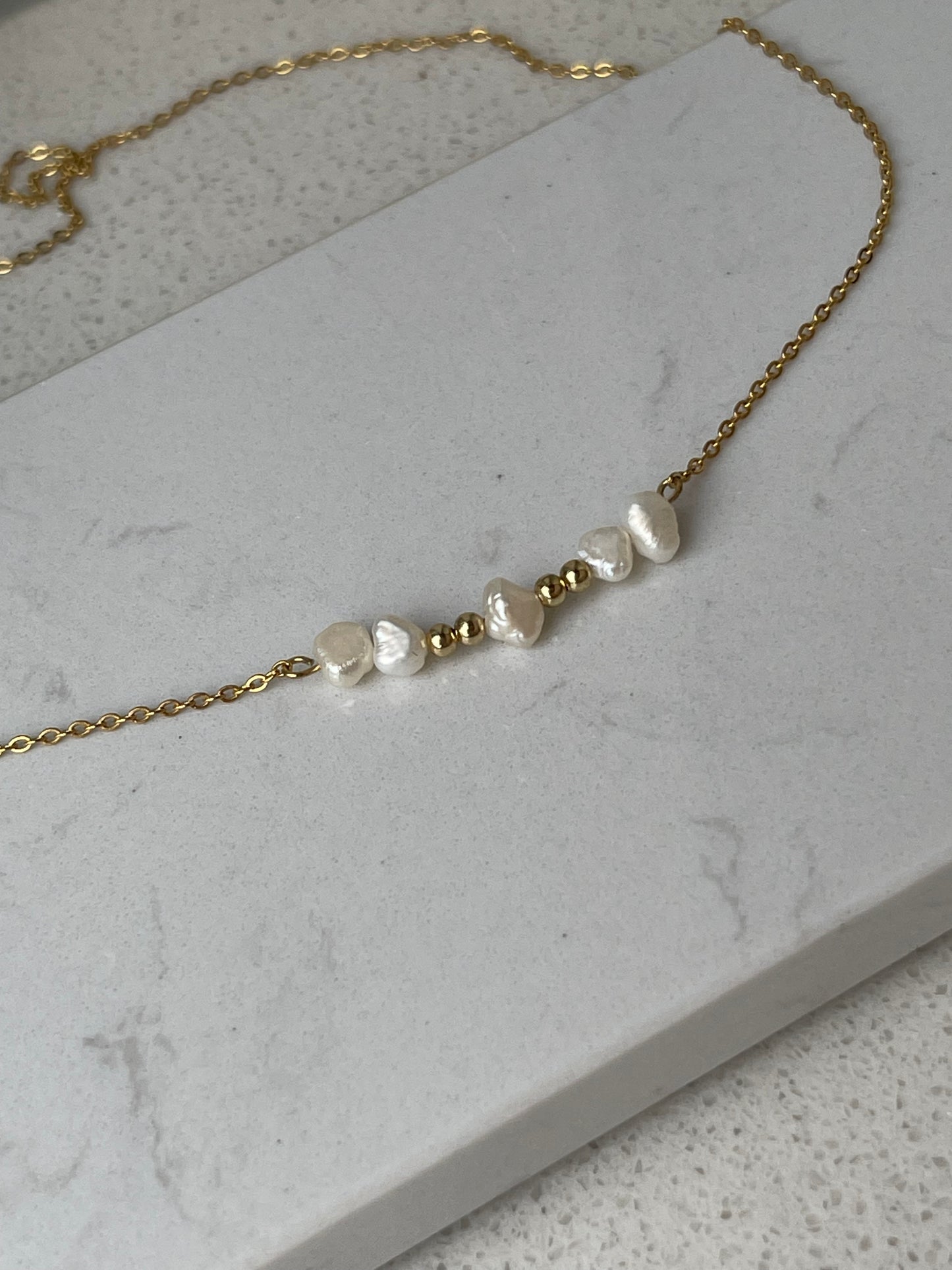 Ketting Parels met rvs kralen ♥