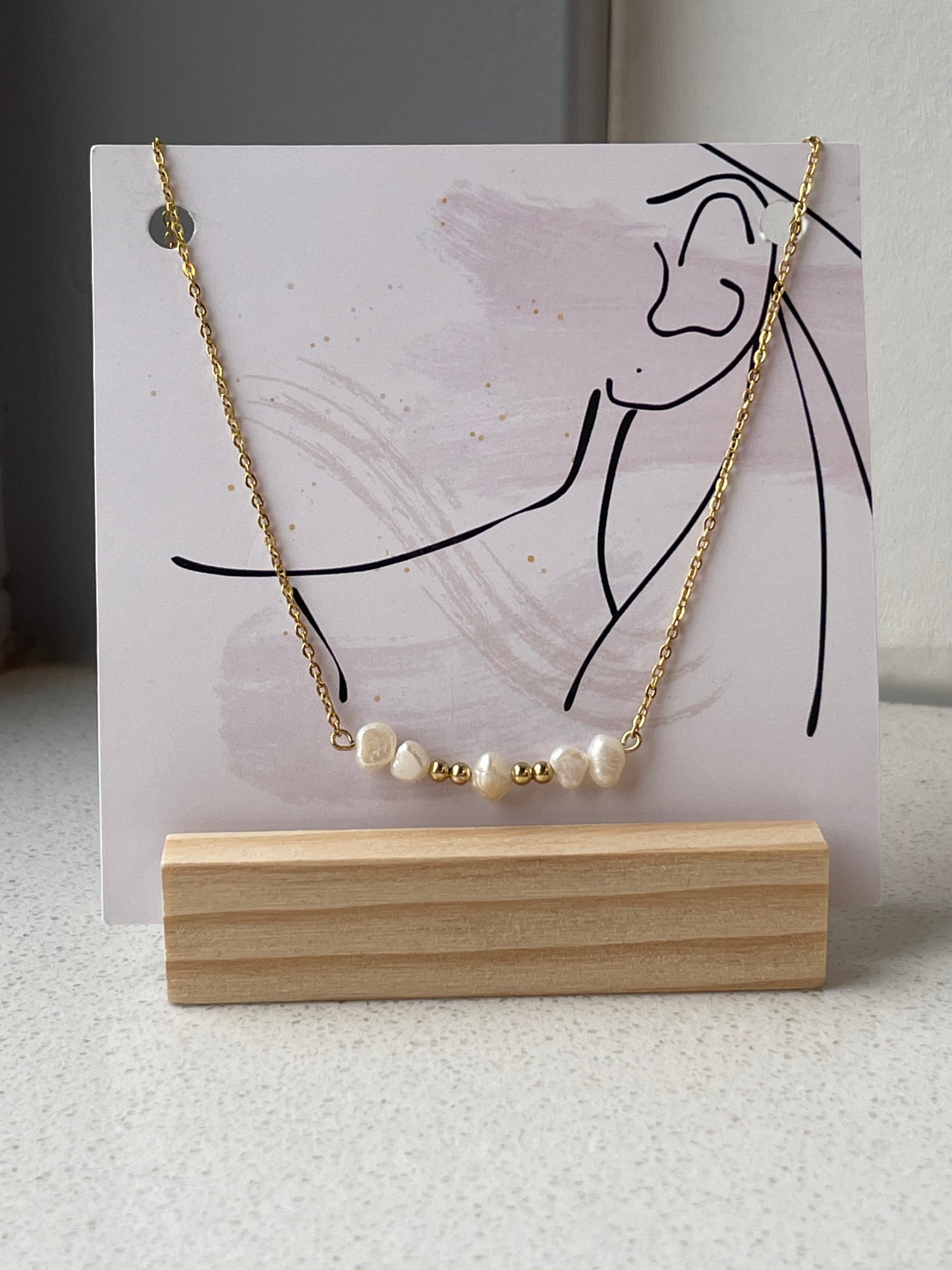 Ketting Parels met rvs kralen ♥