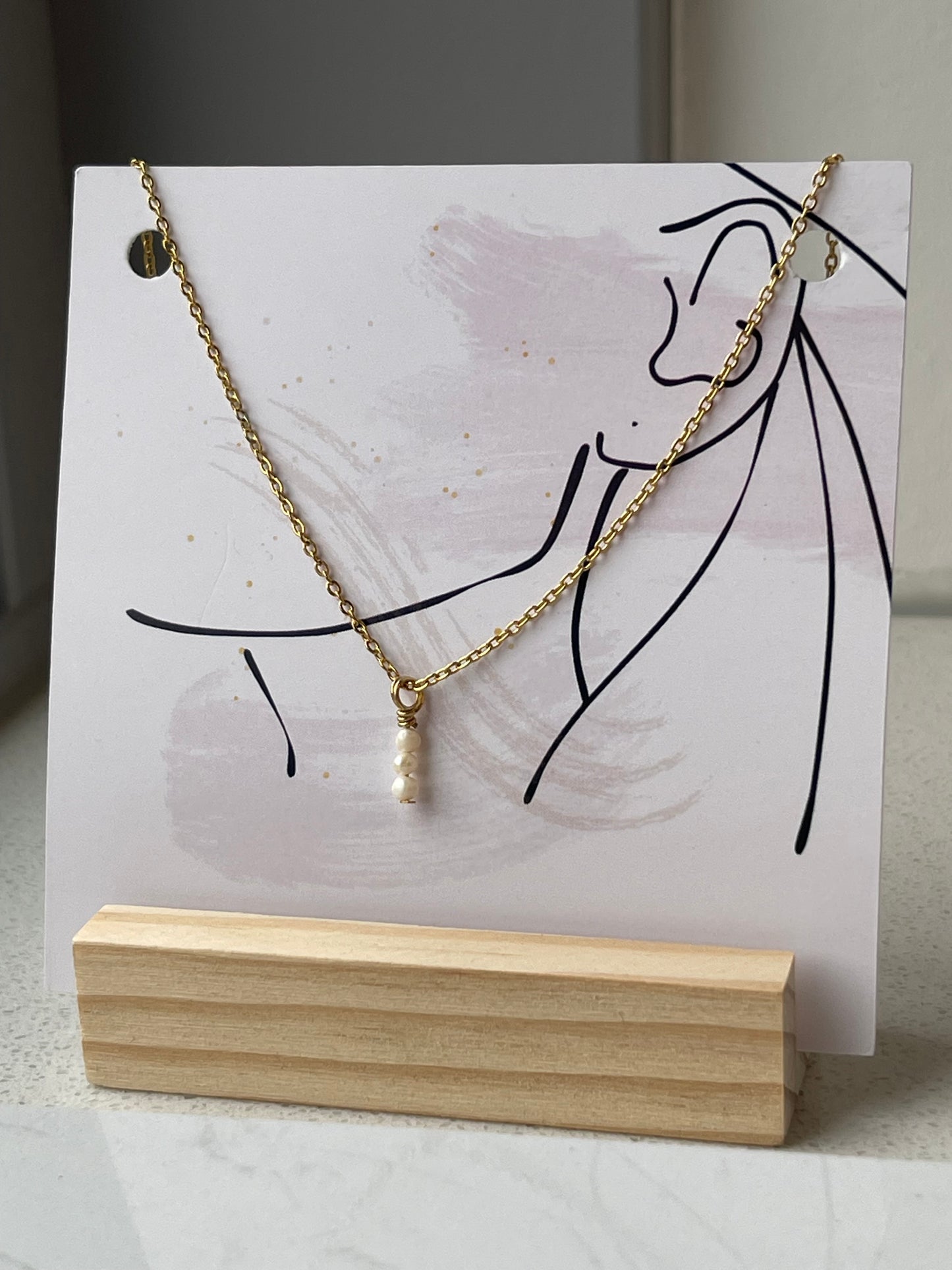 Ketting met kleine zoetwaterparels ♥