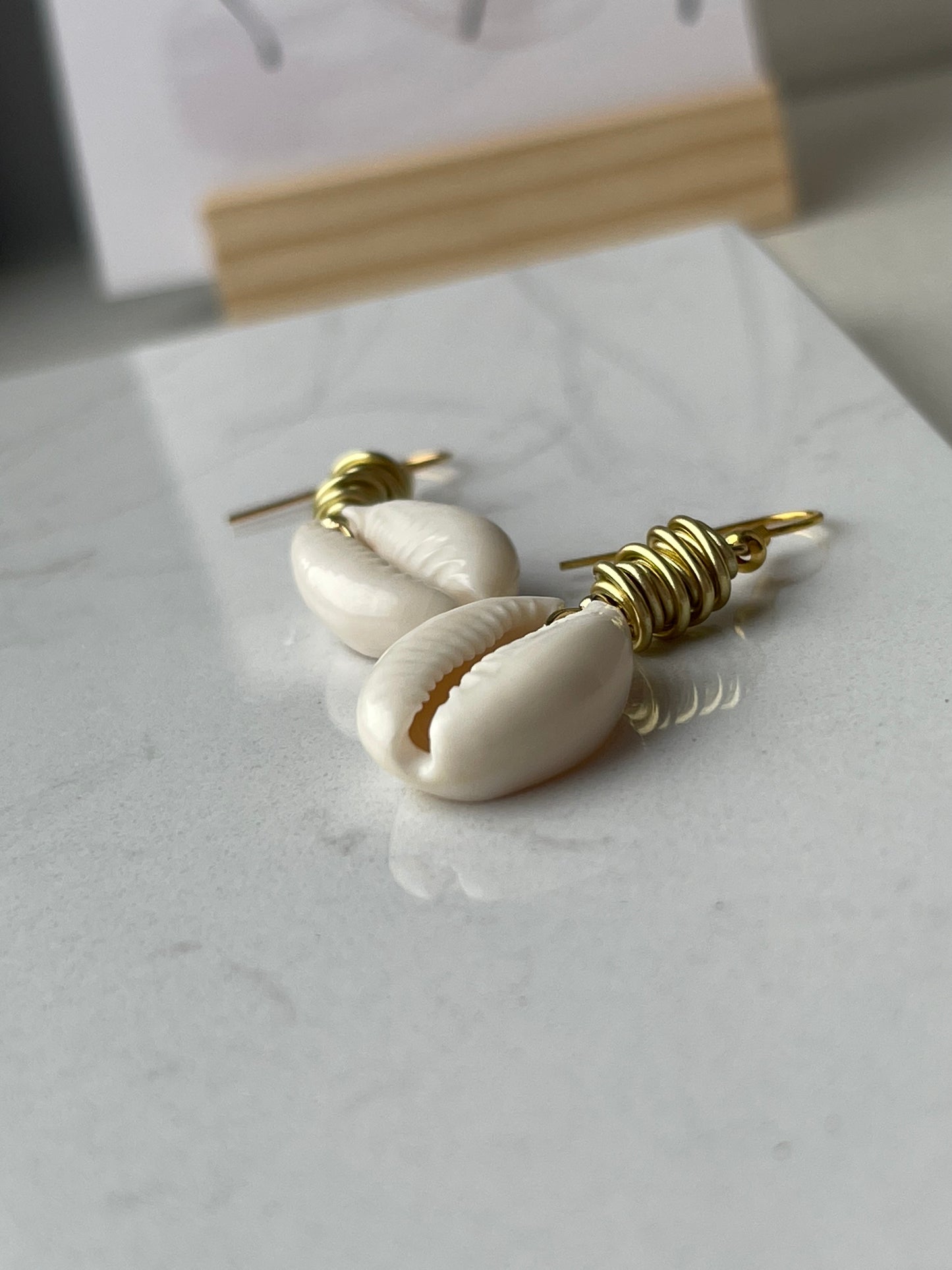 Earrings grote schelp ❥