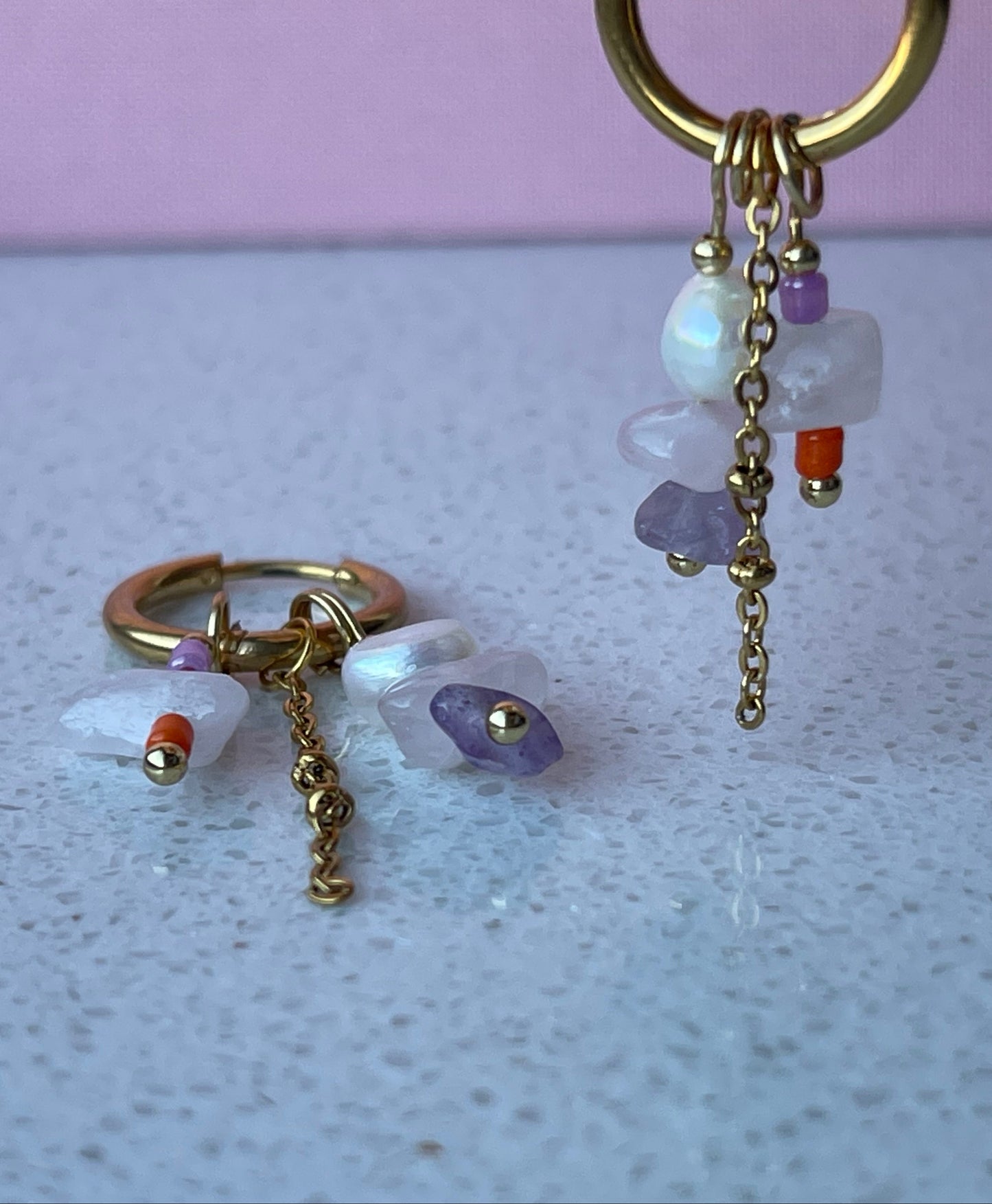 Crocus sativus earrings ❥
