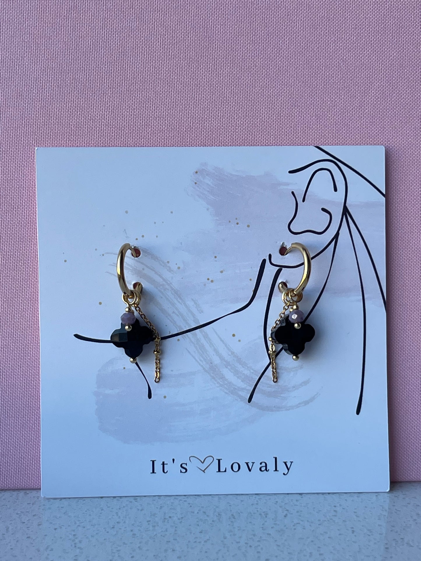 Viola Black King earrings ❥